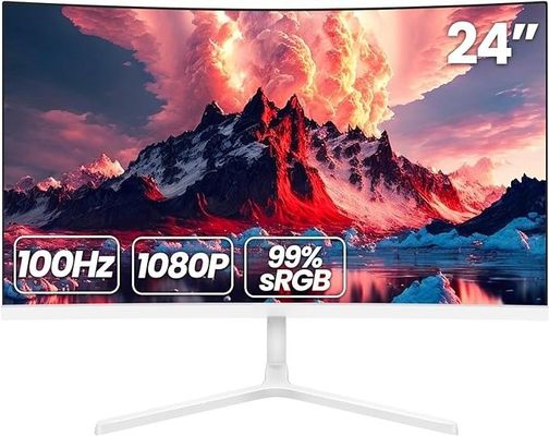 Curved 24 Inch Computer PC Monitors 100hz FHD 1080P Frameless Computer Monitors